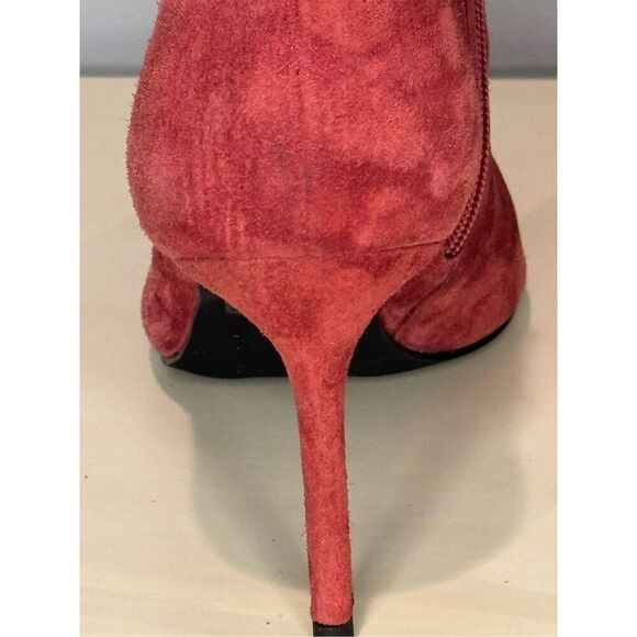 Jeffrey Campbell Women's Nixie Suede Pointed Toe Bootie Red Orange Size 7.5 NWT - Picture 7 of 10